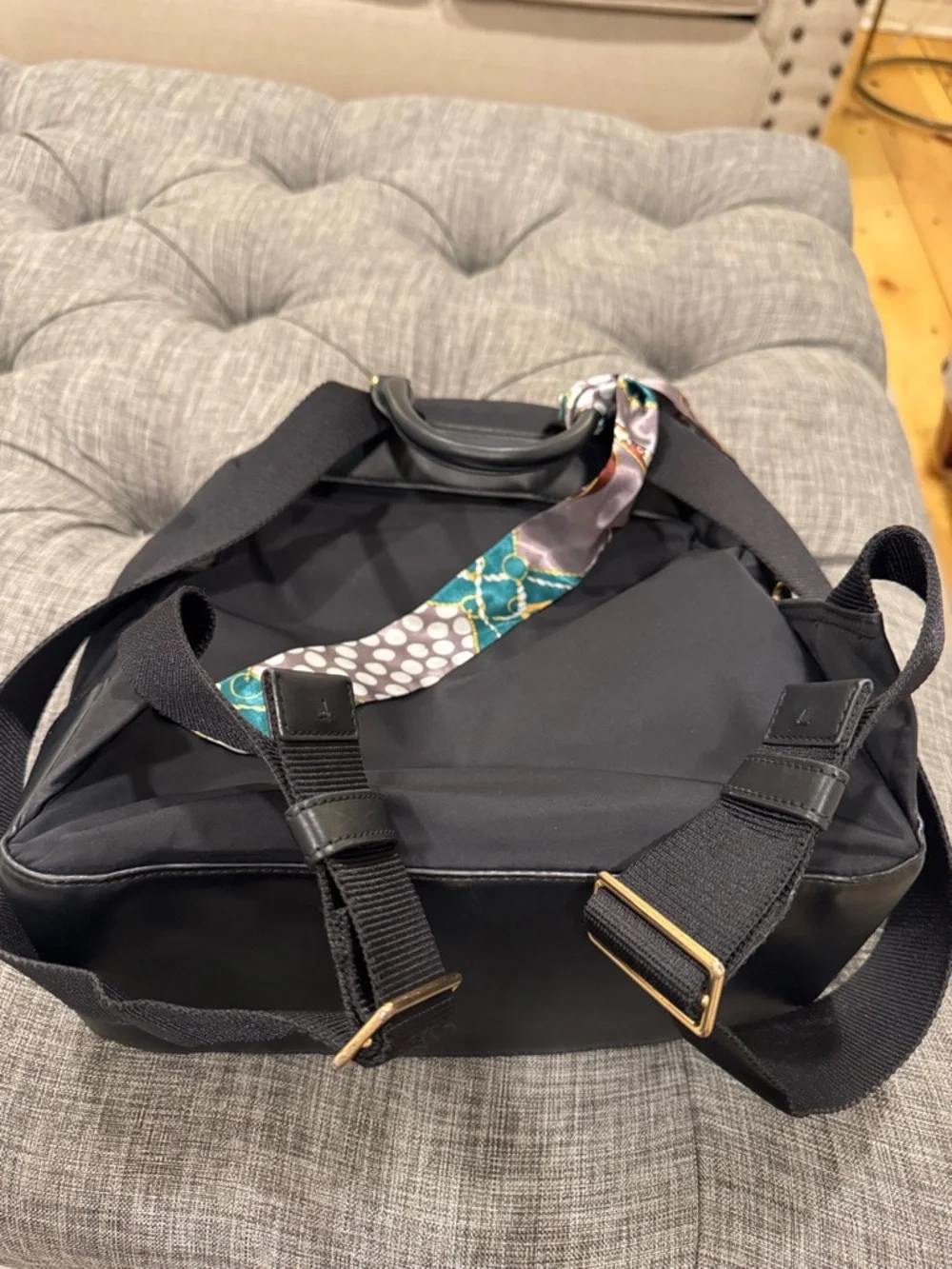 Tory Burch Perry Black Nylon Backpack - Picture 15 of 17